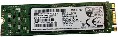 SSD накопитель Samsung 256GB M.2 2280 SATA (MZVLW256HAHQ-000L2)