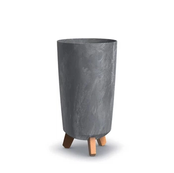 Горшок для цветов Prosperplast Gracia Tubus Slim Beton Effect 20см на ножках Маренго