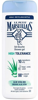 Гель для душу Le Petit Marseillais Shower Gel High Tolerance зволожуючий з алое вера біо 400 мл (3574661655048)