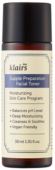 Тонік Dear Klairs Supple Preaparation Facial Toner легкий зволожувальний засіб для обличчя 30 мл (8809572890857)