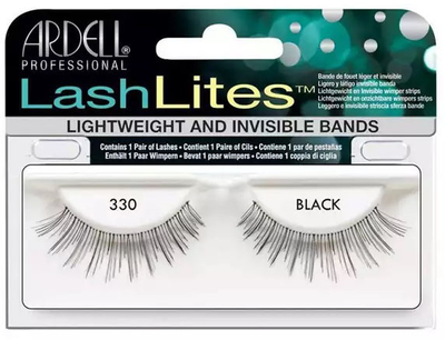 Rzęsy sztuczne Ardell Lash Lites na pasku 330 Black 1 para (74764614780 / 74764613301)