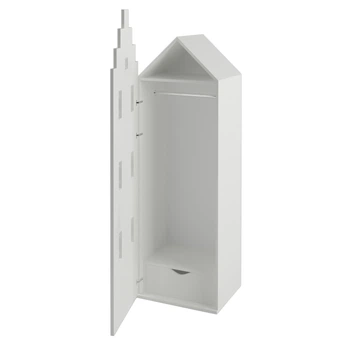Детский шкаф гардеробный Амстердам Little Room Little Room Baby House белый (WFR-000005)
