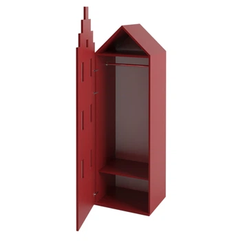 Гардеробный детский шкаф Амстердам Little Room Little Room Baby House бордовый (WFR-000018)