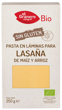 Makarony El Granero Lasagna Sheets Gluten Free Bio 250 g (8422584088304)