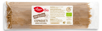 Makarony El Granero Brown Rice Spaghetti Gluten Free Bio 500 g (8422584088298)