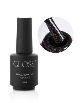 Гель-лак Gloss Company 418 черный с микроблеском 11 мл