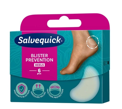Пластир Salvequick Blister Prevention від мозолів та потертостей (п'яти) 6 шт (7310616022352)