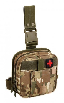 Подсумок на бедро аптечка тактическая набедренная военная Protector Plus А017 Камуфляж