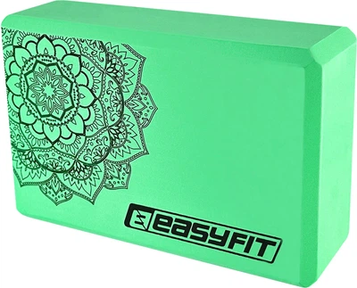 Блок для йоги EasyFit Mandala EF-1819-M йога кирпич-пропс для стретчинга и растяжки Мятный (56001635)