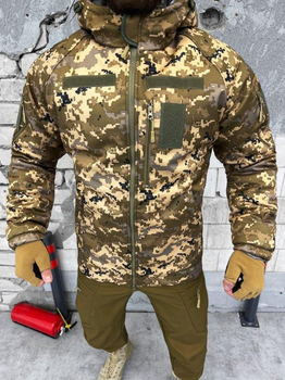 Зимова тактична куртка Softshell OMNI-HEAT піксель PARADIGMA 2XL