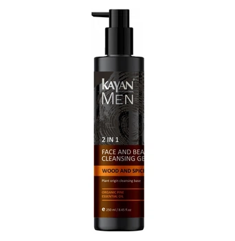 Очищающий гель 2в1 для бороды и лица Kayan Men 250 мл 5906660407300
