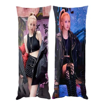 Подушка обнимашка дакимакура Розе Блек Пинк BLACKPINK 120х40см (23392)