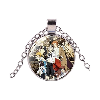 Кулон круглый Литературные гении Бродячие Псы Bungo Stray Dogs (23158)