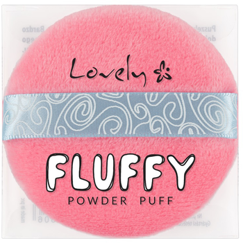 Gąbka do makijażu Lovely Fluffy Powder Puff puszek do aplikacji pudru Różowy (5907439135806)
