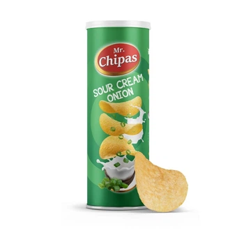 Чіпси Mr. Chipas Sour cream and onion, сметана та цибуля, 160 г