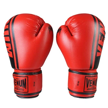 Боксерские перчатки красные Venum PVC-19 размер 12 oz