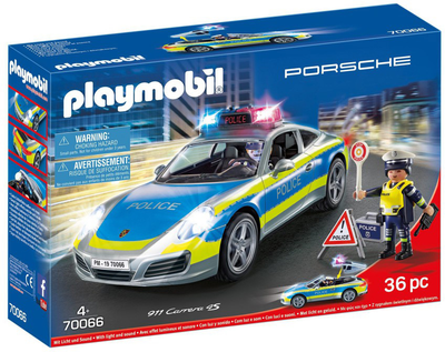 Zestaw figurek do zabawy Playmobil Porsche 911 Carrera 4S Police (4008789700667)