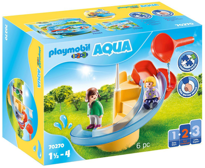 Водна гірка Playmobil 1.2.3 Aqua з фігурками (4008789702708)