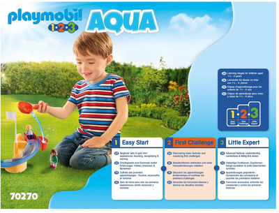 Wodna zjeżdżalnia Playmobil 1.2.3 Aqua z figurkami (4008789702708)