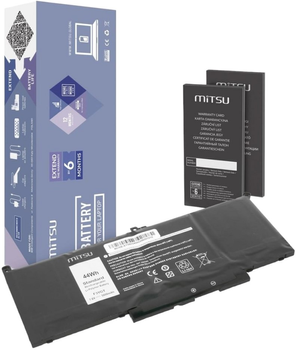 Акумулятор Mitsu для ноутбуків Dell Latitude 7390/7490 7.4V-7.6V 5800 mAh (5903050379124)