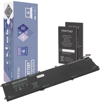 Акумулятор Mitsu для ноутбуків Dell XPS 15 9550/6GTPY 11.4V 8500 mAh (5903050378608)