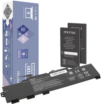Акумулятор Mitsu для ноутбуків HP EliteBook 755 G5/850 G5 10.8V-11.1V 4400 mAh (5903050379858)