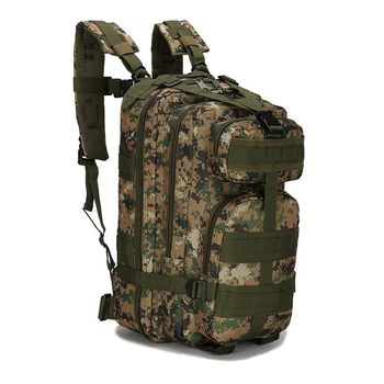 Тактичний штурмовий військовий рюкзак Armour Tactical М25 Oxford 600D (з системою MOLLE) 20-25 літрів Зелений піксель