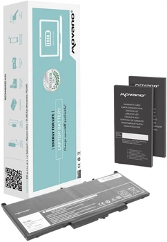 Аккумулятор Movano Premium для ноутбуков Dell Latitude E7270/E7470 7.4V-7.6V 7200 mAh (5903050373276)