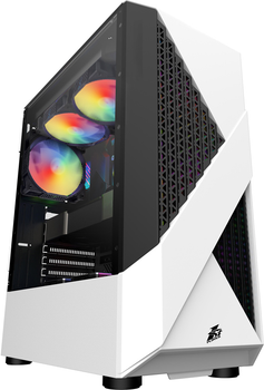Корпус 1stPlayer F3-A-4F1-WH Black+White