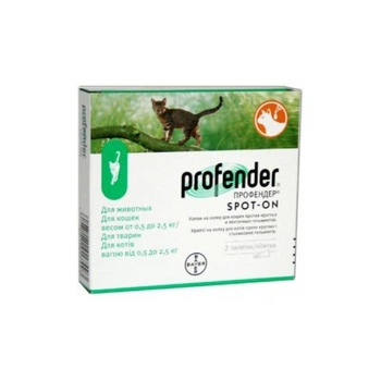 Краплі BAYER PROFENDER 0,5-2,5 KG Профендер® Спот-он, 1 піпетка