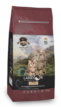 Сухой корм Landor (Ландор) для котят с уткой и рисом, 10 кг