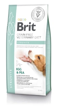 Сухий корм для дорослих собак при сечокам`яній хворобі Brit VetDiets Struvite з яйцем, індичкою, горохом і гречкою, 2 кг