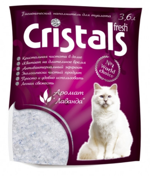 Cristals fresh з лавандою наповнювач для туалету, 7.2 л