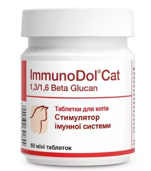 Dolfos Immunodol Cat Імунодол комплекс для підтримки імунітету котів, 60 таб.