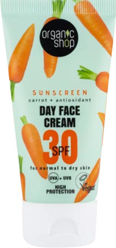 Сонцезахисний денний крем для обличчя Organic Shop 30 SPF 50 мл (4743318141688)