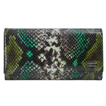 Кошелек женский кожа Desisan 057-948 зелено-серая змея