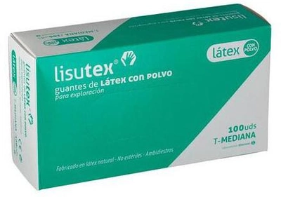 Rękawiczki medyczne Lisutex Guantes Latex T. Media M 100 stz (8470001592972)