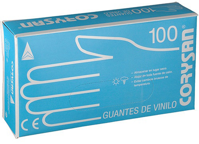 Rękawiczki medyczne Corysan Guantes De Vinilo Talla M 100 stz (8428166315189)