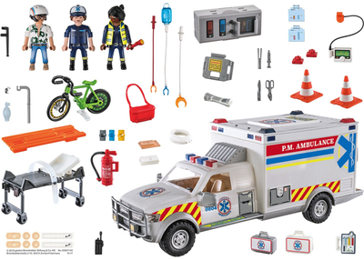 Zestaw figurek do zabawy Playmobil City Action Ambulans pogotowia ratunkowego US (4008789709363)