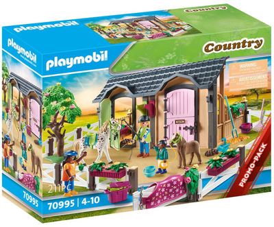 Zestaw figurek do zabawy Playmobil Country Nauka jazdy konnej z boksami dla koni (4008789709950)