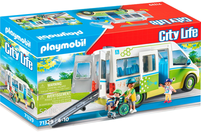 Ігровий набір фігурок Playmobil City Life Шкільний автобус (4008789713292)