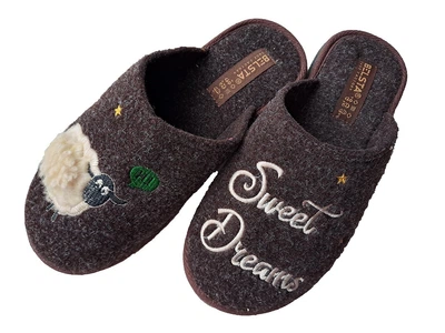 Комнатные тапочки бесшумные паркетные закрытые Белста B169-5 Sweet Dream коричневые 40