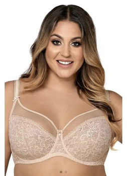 Жіночий бюстгальтер AVA 1396 85 D soft ( м'який) мереживний бежевий