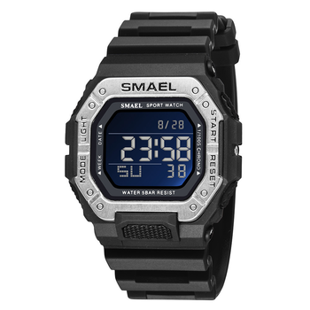 Часы наручные мужские Smael 8059 Black Silver (15197)