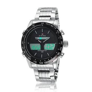 Часы мужские наручные Naviforce Army NF9024 Silver-Black-White, NF9024 S/B/W (15219)