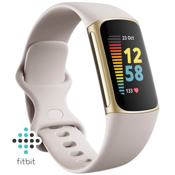 Фітнес-трекер Fitbit Charge 5 Lunar White / Soft Gold Stainless Steel
