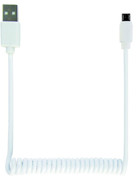 Spiralny kabel Cablexpert USB - MicroUSB 1.8 m Biały (CC-mUSB2C-AMBM-6-W)
