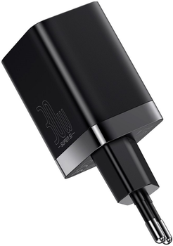 Мережевий зарядний пристрій Baseus Super Si Pro Quick Charger Type-C+USB 30W EU Black (CCSUPP-E01)