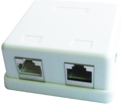 Розетка на 2 порти з екраном Cablexpert RJ-45, 5Е cat, зовнішня (NCAC-HS-SMB2)