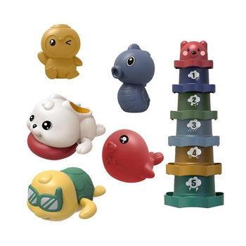 Игра для ванной водопад, заводные игрушки, резиновые игрушки, 12 элементов